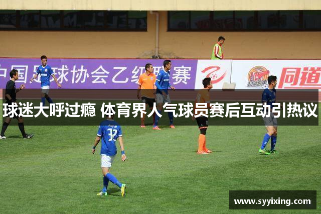球迷大呼过瘾 体育界人气球员赛后互动引热议